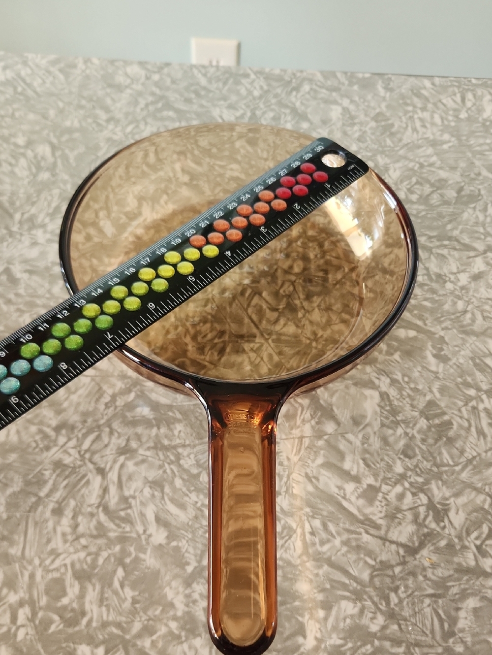Corningware Amber Translucent Glass Fry Pan